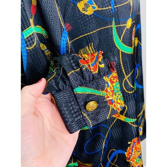 Vintage La Chine Classic by Galinda Wang Regency Blouse Womens 10 Classic Luxe - Picture 6 of 10